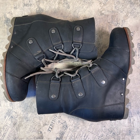 Sorel Joan of Arctic Wedge Mid High Bootie Lace Up Boots Sz 8 - Picture 7 of 12
